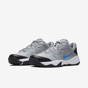 Nike Court Lite 2 - Férfi Teniszcipő - Világos Szürke/Fehér/Kék